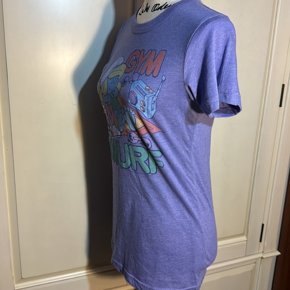 JUNK FOOD SMURFS SMURFETTE GYM TAN SMURF JERSEY SHORE STYLE T-SHIRT SIZE XL NEW - Picture 13 of 16